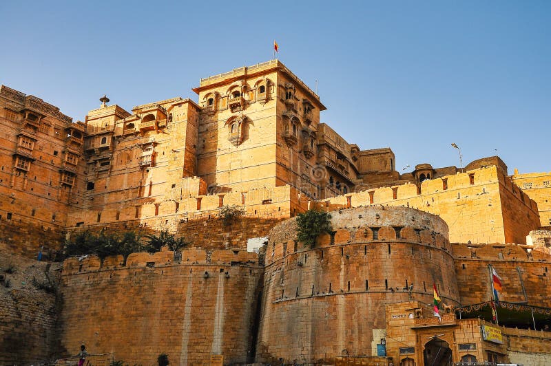 Jaisalmerfort in Jaisalmer, Rajasthan in India royalty-vrije stock foto's Jaisalmerfort in Jaisalmer, Rajasthan in India royalty-vrije stock foto's
