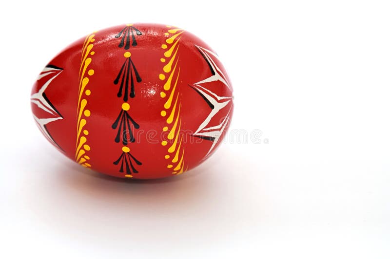 A painted East European wooden Easter Egg. A painted East European wooden Easter Egg