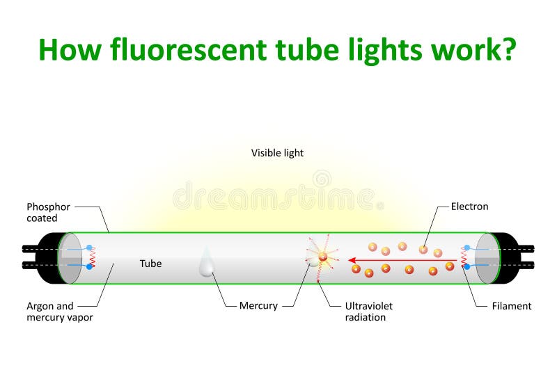 Jak fluorescencyjnej tubki światła pracują