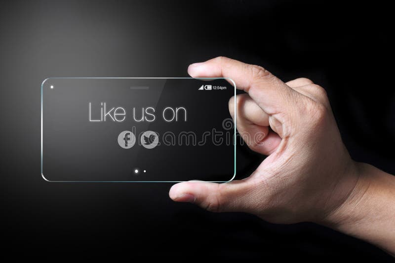 Polub nas na Facebooku i Twitterze zdjęcia stock