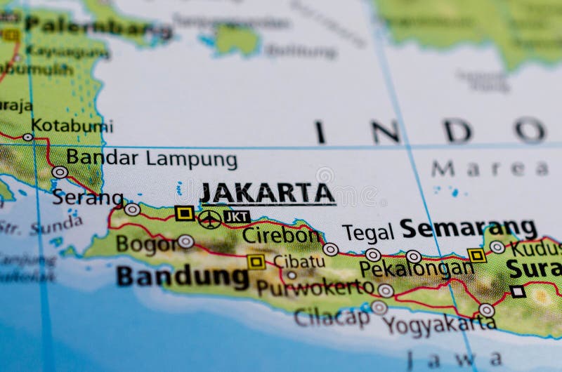  Jakarta auf Karte  stockfoto Bild von karte  jakarta  