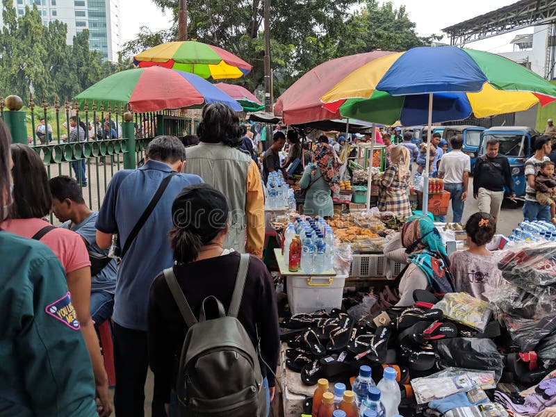 Street Food Vendors In Jakarta Editorial Stock Image - Image of sayur