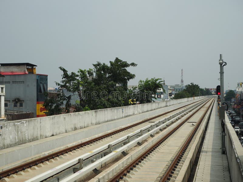 LRT Jakarta editorial photography. Image of station - 150778712