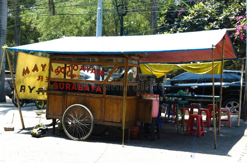 Typical Indonesian Food Stall Editorial Stock Image - Image of house