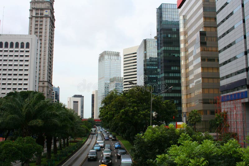 Jakarta Stadt  Panorama In Indonesien  Redaktionelles 