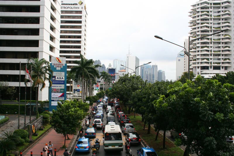 Jakarta Stadt  Panorama In Indonesien  Redaktionelles 