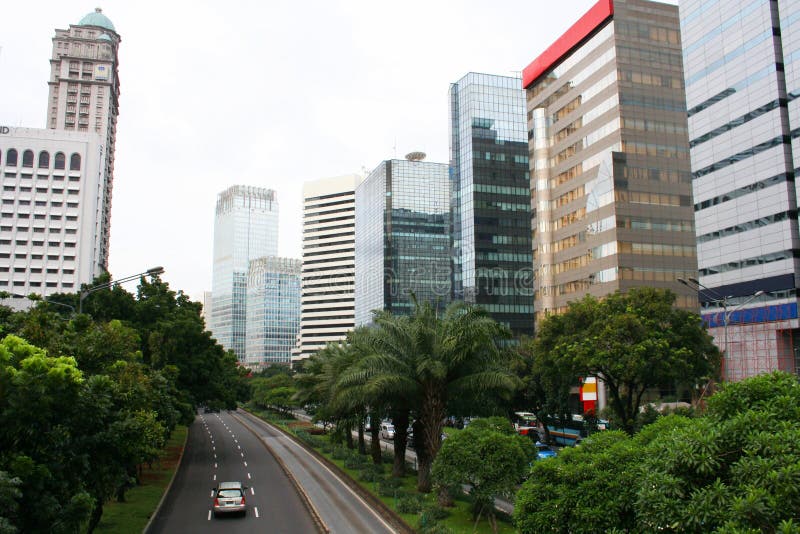 Jakarta Stadt  Panorama In Indonesien  Redaktionelles 