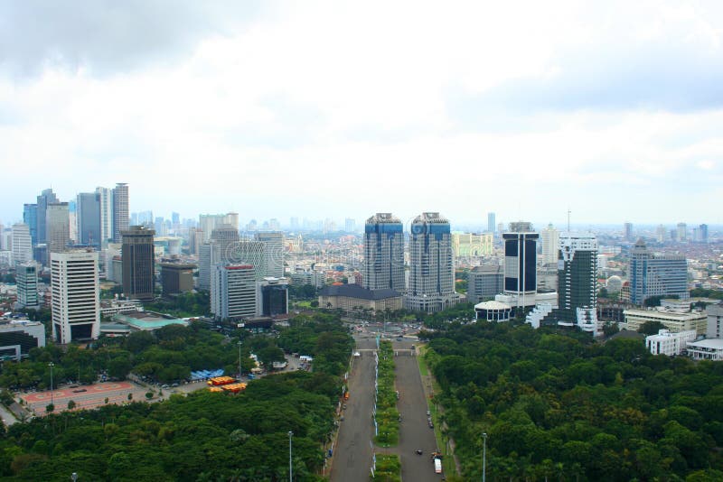 Jakarta Stadt  Panorama In Indonesien  Redaktionelles 