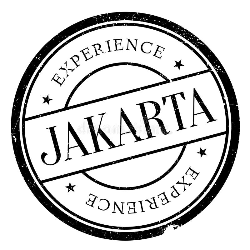 Jakarta Grunge Text With Flag Stock Illustration - Illustration of