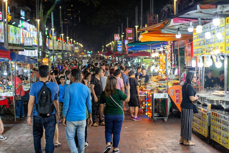 Jalan Alor Street Food Night Market Editorial Photo - Image of night