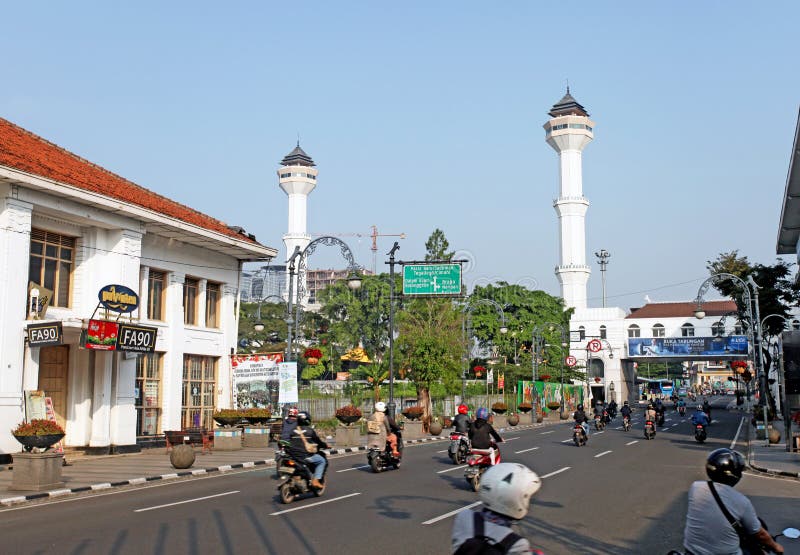 Jalan Asia Afrika in Bandung, Indonesia Stock Image - Image of culture