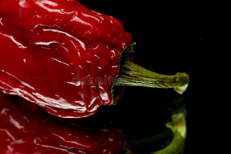 Jalapeno pepper red hot stock image. Image of reflection 89092663