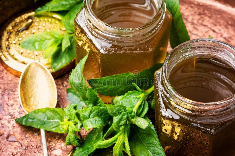 Jam from fresh mint stock photo. Image of fragrance 117923912