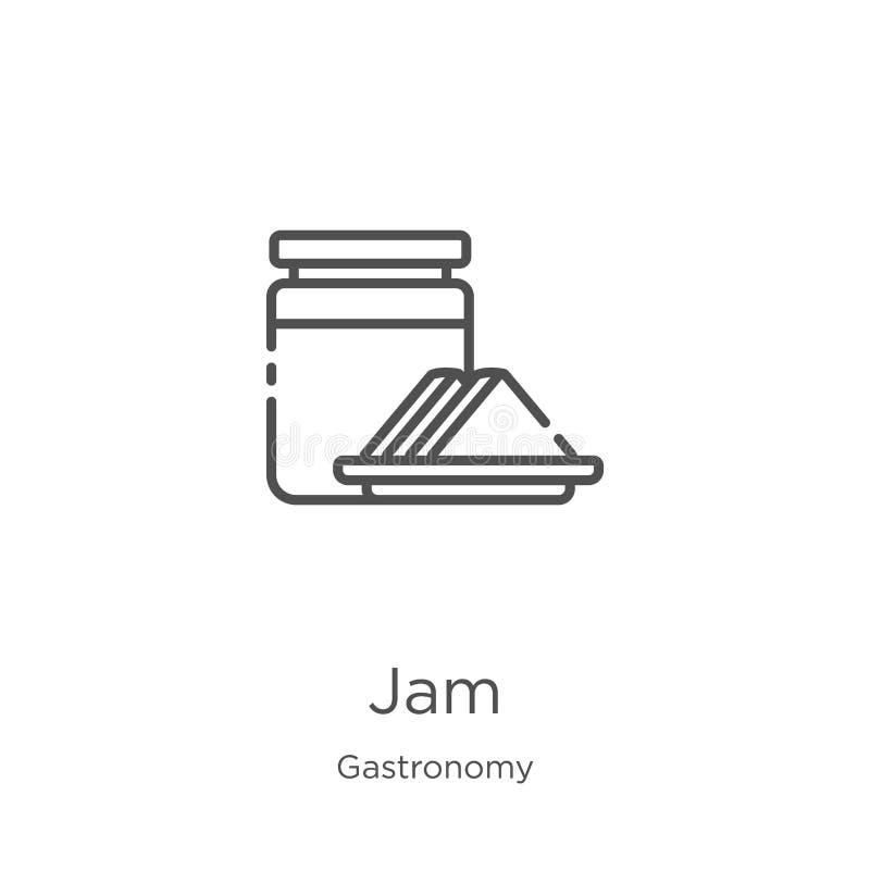 jam icon vector from gastronomy collection. Thin line jam outline icon vector illustration. Outline, thin line jam icon for vector illustration jam icon vector from gastronomy collection. Thin line jam outline icon vector illustration. Outline, thin line jam icon for vector illustration