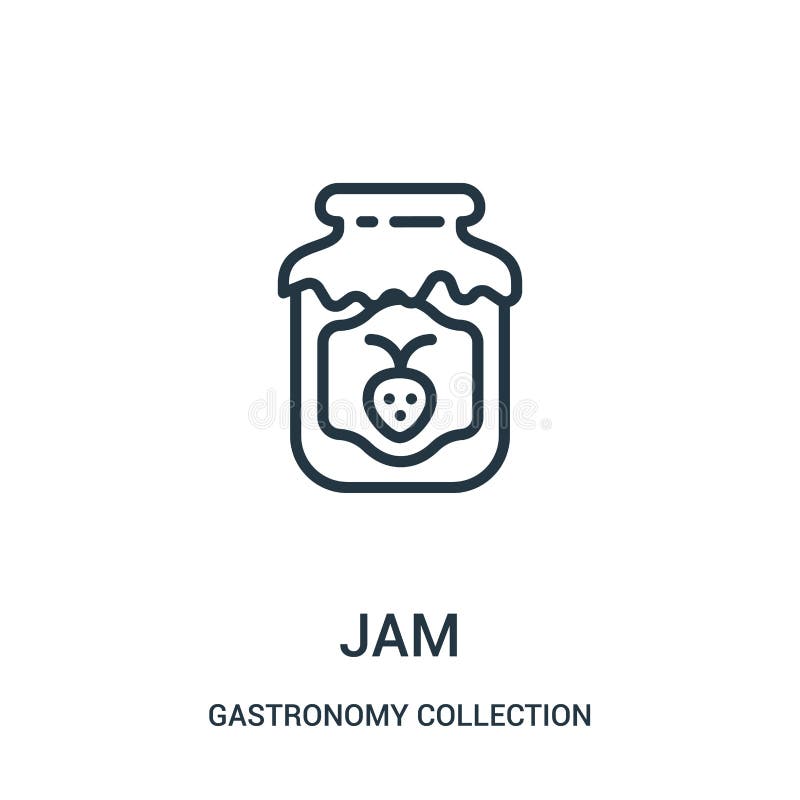 jam icon vector from gastronomy collection collection. Thin line jam outline icon vector illustration stock illustration jam icon vector from gastronomy collection collection. Thin line jam outline icon vector illustration stock illustration
