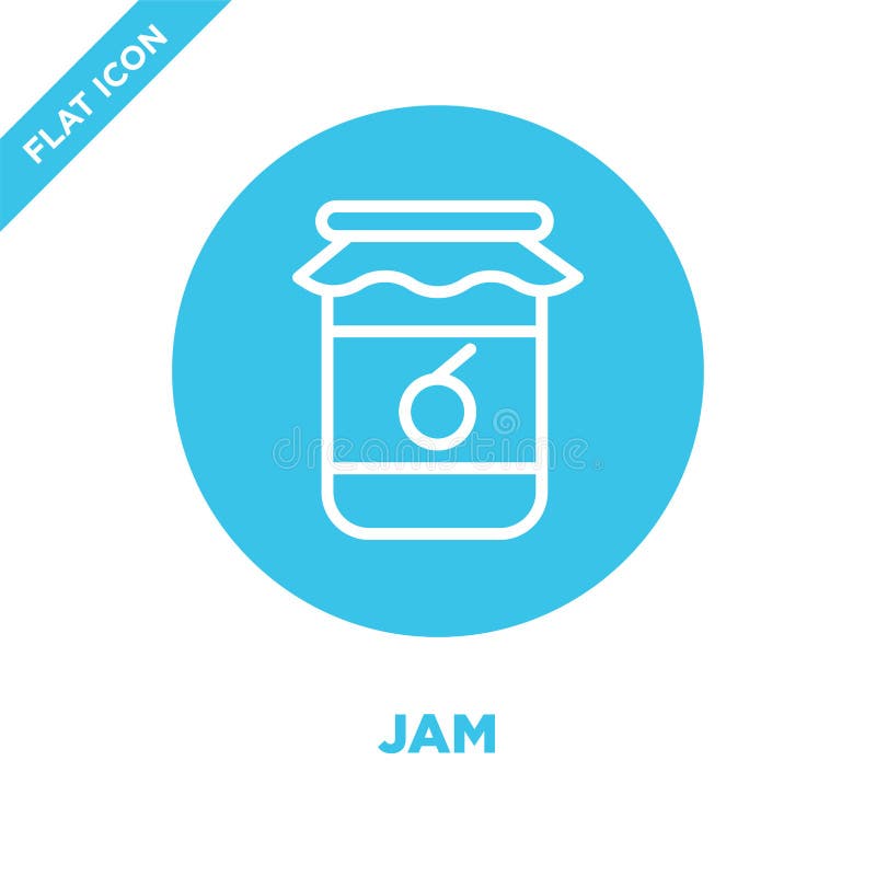 jam icon vector from seasons collection. Thin line jam outline icon vector illustration. Linear symbol for use on web and mobile royalty free illustration jam icon vector from seasons collection. Thin line jam outline icon vector illustration. Linear symbol for use on web and mobile royalty free illustration