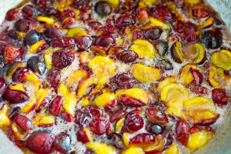 Jam Made of Plum. Cooking Plum Jam Stock Photo Image of beauty, food