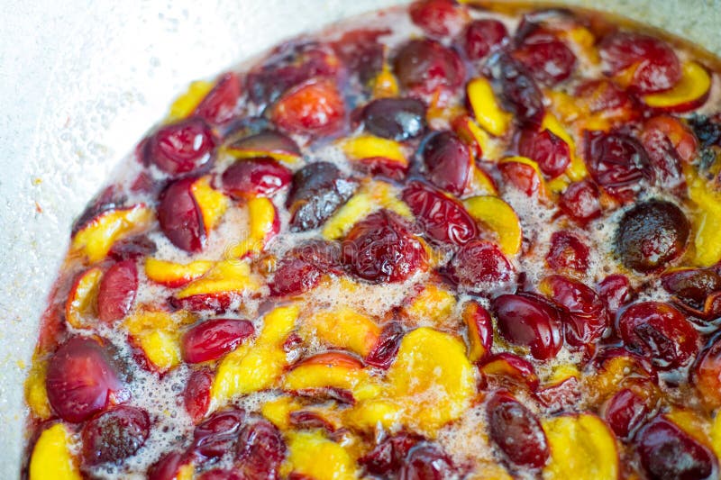 Jam Made of Plum. Cooking Plum Jam Stock Photo Image of paint, beauty