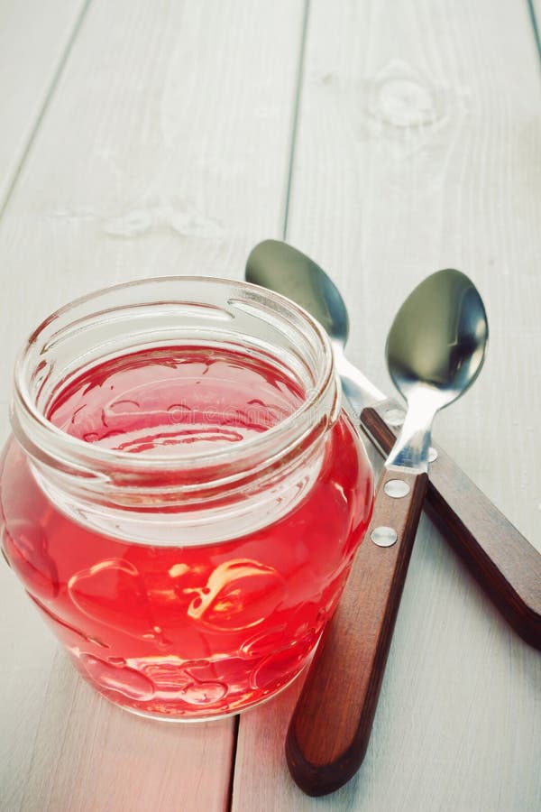 Jam and spoon stock photo. Image of open, objects, colors 38444836