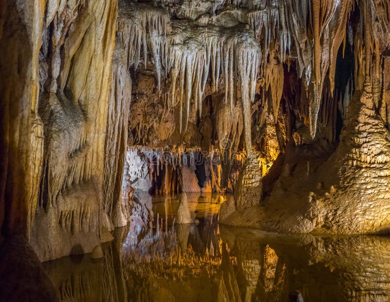Jama Baredine, stalactite cave, Istria, Croatia royalty free stock photography Jama Baredine, stalactite cave, Istria, Croatia royalty free stock photography