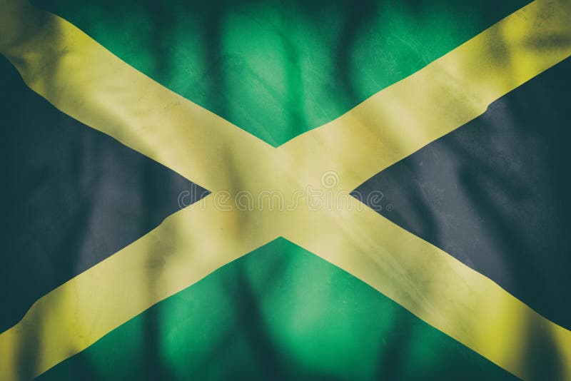 Jamaica flag waving stock illustration. Illustration of national 85185842
