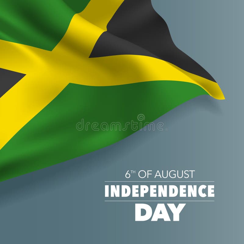 Jamaica Happy Independence Day Greeting Card, Banner, Vector ...