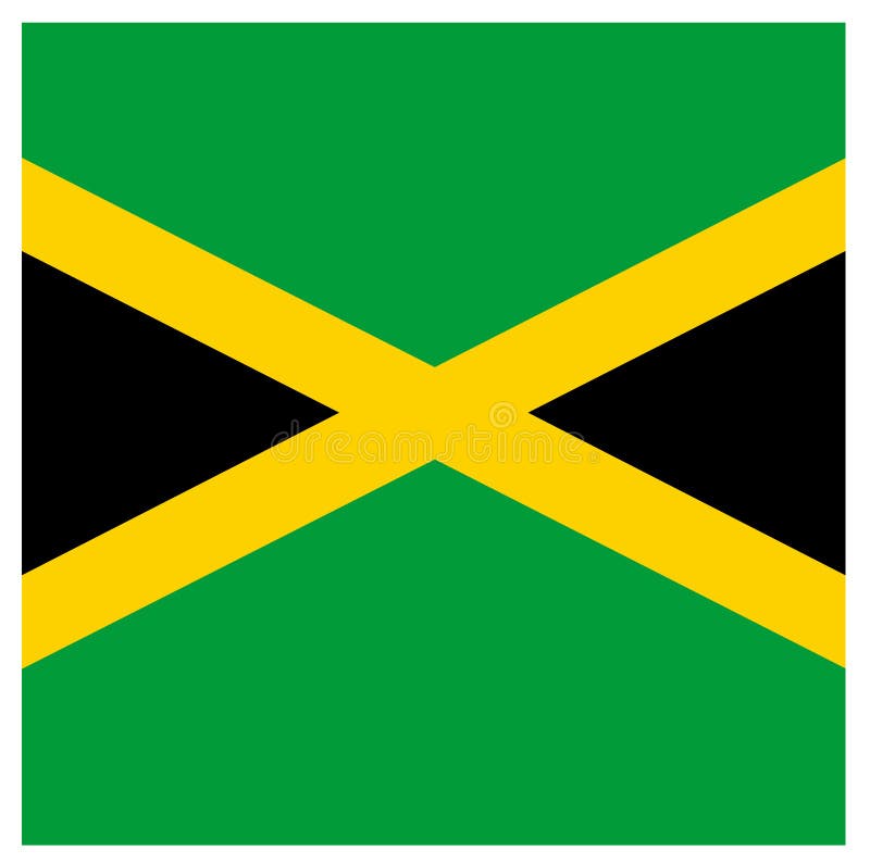 Jamaïca-vlag - eilandland dat in de Caraïbische Zee wordt gesitueerd vector illustratie Jamaïca-vlag - eilandland dat in de Caraïbische Zee wordt gesitueerd vector illustratie