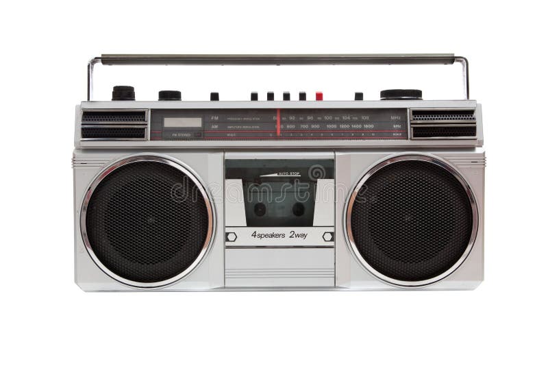Jambox velho em um fundo branco imagem de stock royalty free Jambox velho em um fundo branco imagem de stock royalty free