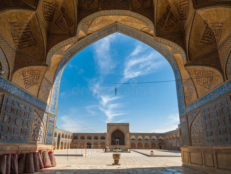 Jameh o mezquita de viernes de Isfahán, Irán imagenes de archivo Jameh o mezquita de viernes de Isfahán, Irán imagenes de archivo