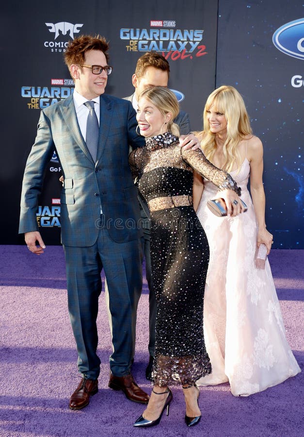 James Gunn, Chris Pratt, Anna Faris e Jennifer Holland fotografia stock James Gunn, Chris Pratt, Anna Faris e Jennifer Holland fotografia stock