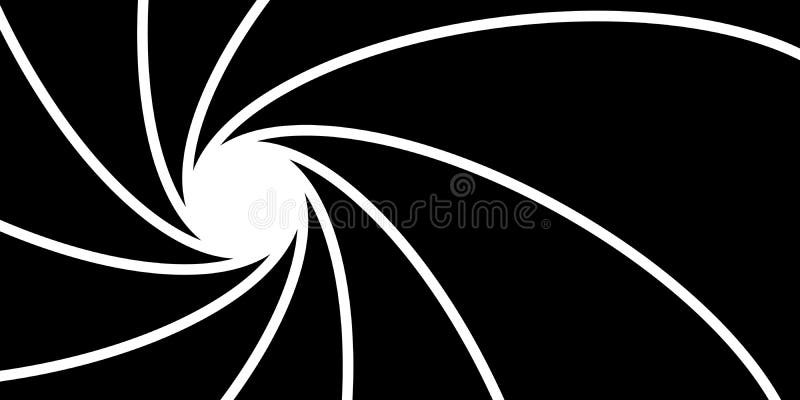 james rifled gun barrel grooves, secret agent number 007 horizontal background, vector pattern, rifled channels view