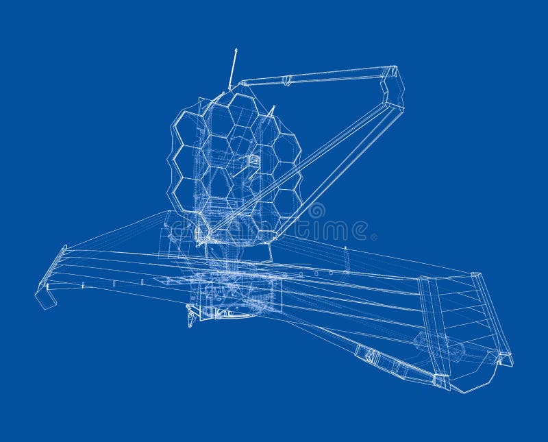 James b Space Telescope. Vector Stock Vector Illustration of