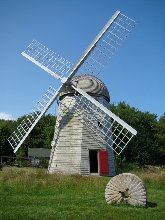 Jamestown RI Windmill stock photo. Image of grass, lawn 9970164
