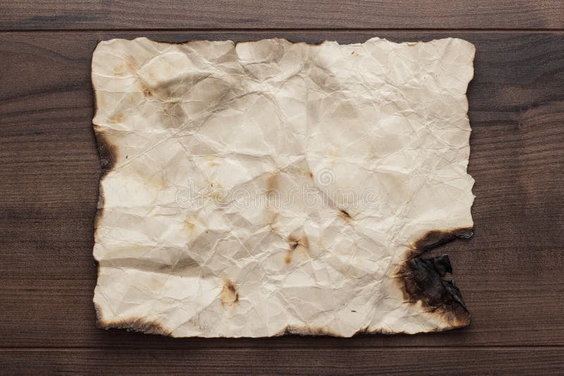 Jammed blank sheet of old paper stock photography