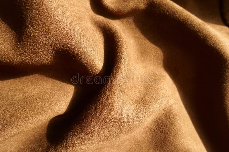 Jammed chocolate brown faux suede fabric royalty free stock images