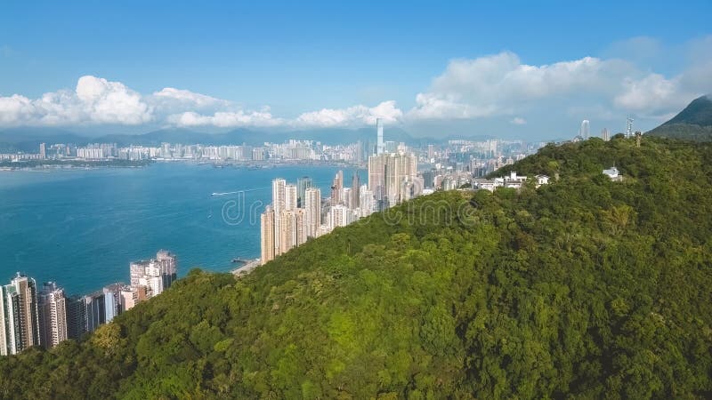 14 Jan 2023 the Landscape of Mount Davis, Hong Kong Editorial Stock
