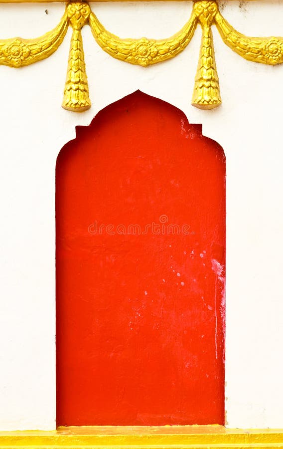 Janela antiga Tailândia imagens de stock royalty free