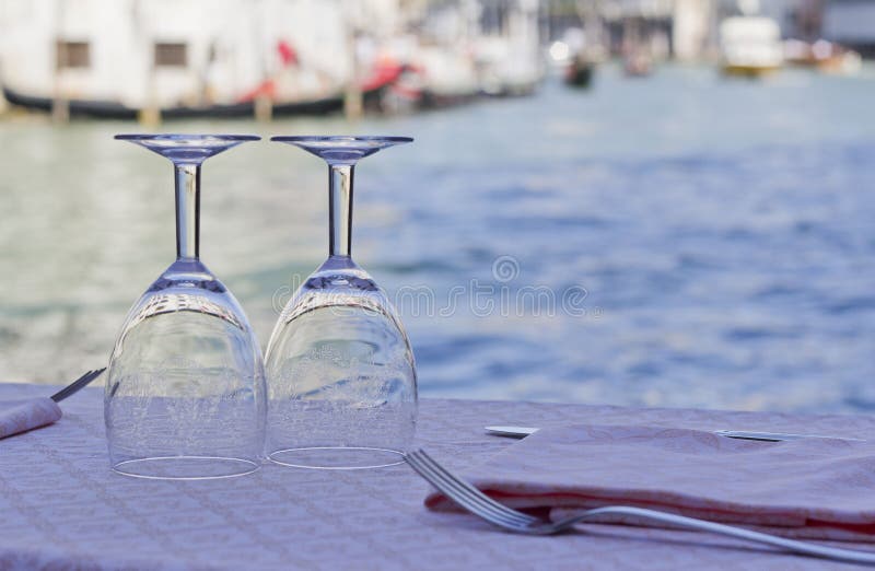 Jantar em Veneza 3 foto de stock