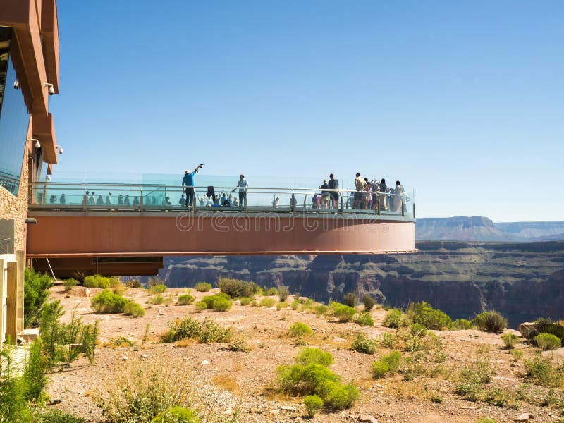 Jante occidentale de Skywalk Grand Canyon - Arizona, AZ photo libre de droits Jante occidentale de Skywalk Grand Canyon - Arizona, AZ photo libre de droits