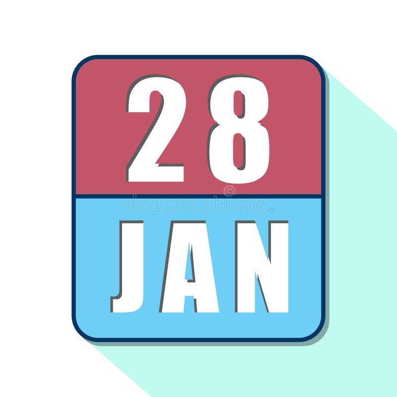 28. Januar Tag 28 des Monats,Einfaches Kalendersymbol auf weißem Hintergrund Planung Zeitmanagement Set von Kalendersymbolen für. Januar Tag 28 des Monats, Einfaches Kalendersymbol auf weißem Hintergrund Planung Zeitmanagement Satz von Kalendersymbolen für Webdesign Wintermonat, Tag des Jahres Konzept.