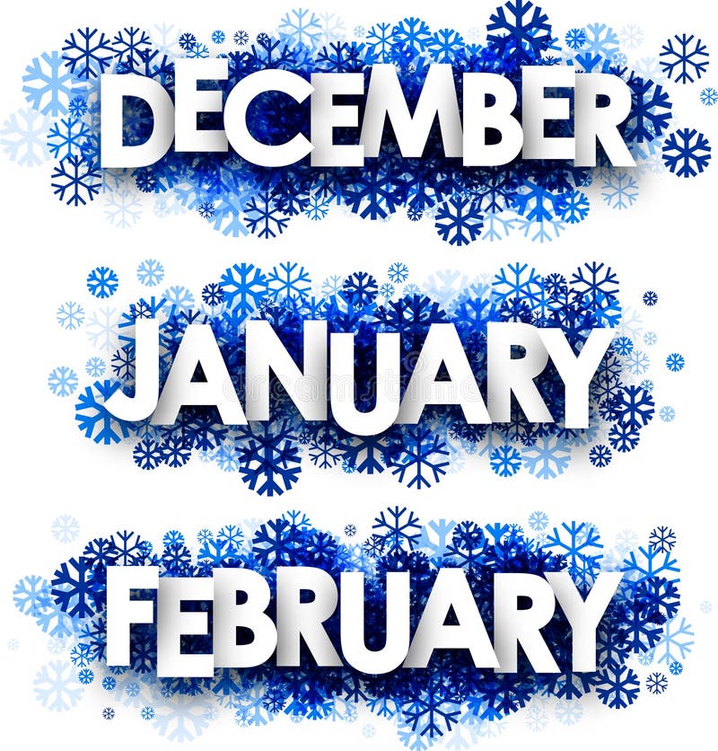 Januari, Februari, December-banners