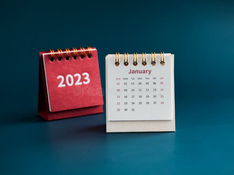 January 2023 Calendar Desk for the Organizer To Plan and Reminder on