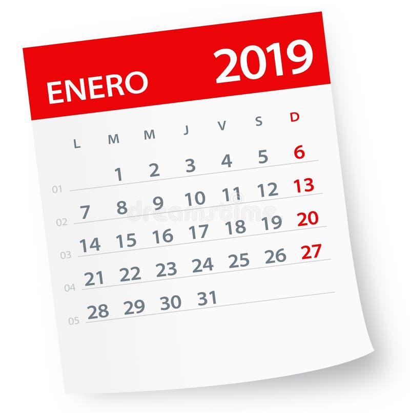 Free January 2019 Calendar Spanish Excel Template Download