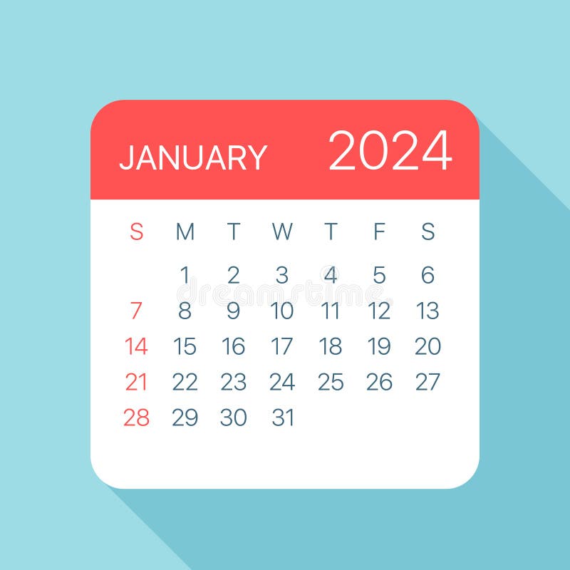 January 2024 Calendar. Diary Calendar. daily Planner. Vector