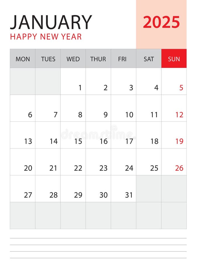 2025 Calendar Monday Stock Illustrations 1,592 2025 Calendar Monday Stock Illustrations