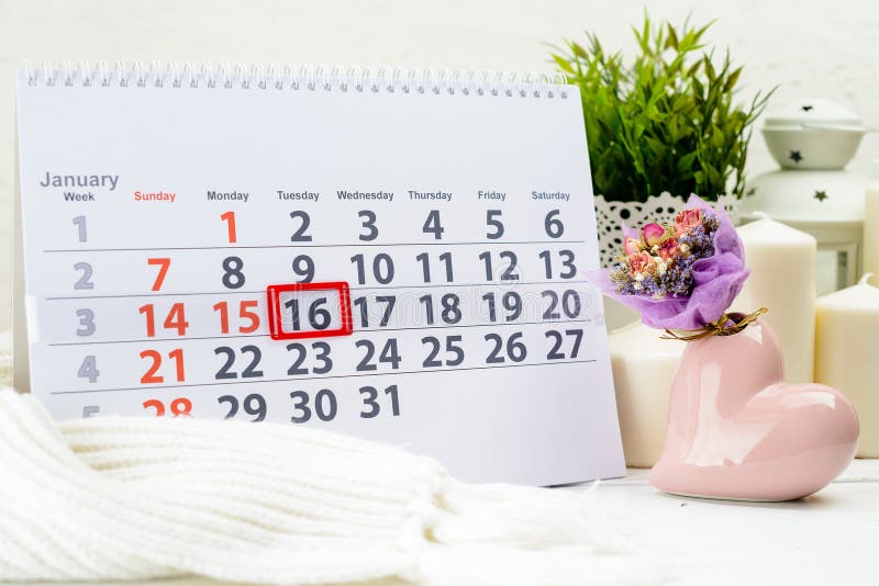 January 16th. Day 16 of Month Stock Image Image of character, january