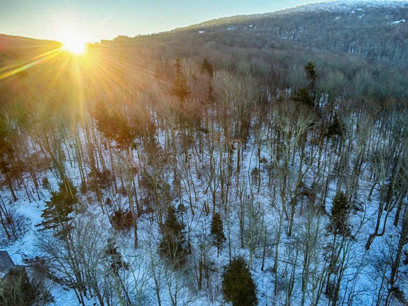 January Winter Scenes from Banner Elk North Carolina Stock Photo