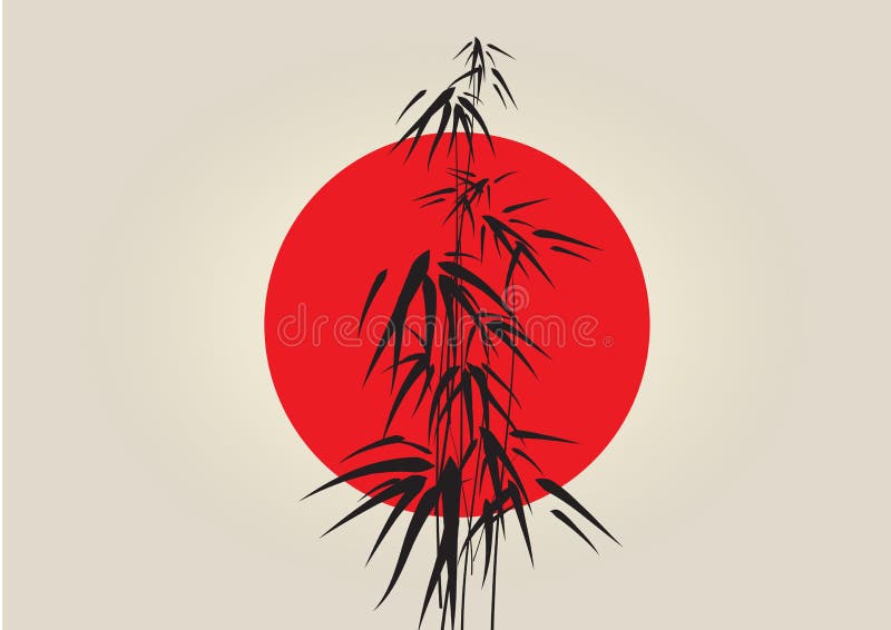 Japan bambu vektor illustrationer Japan bambu vektor illustrationer