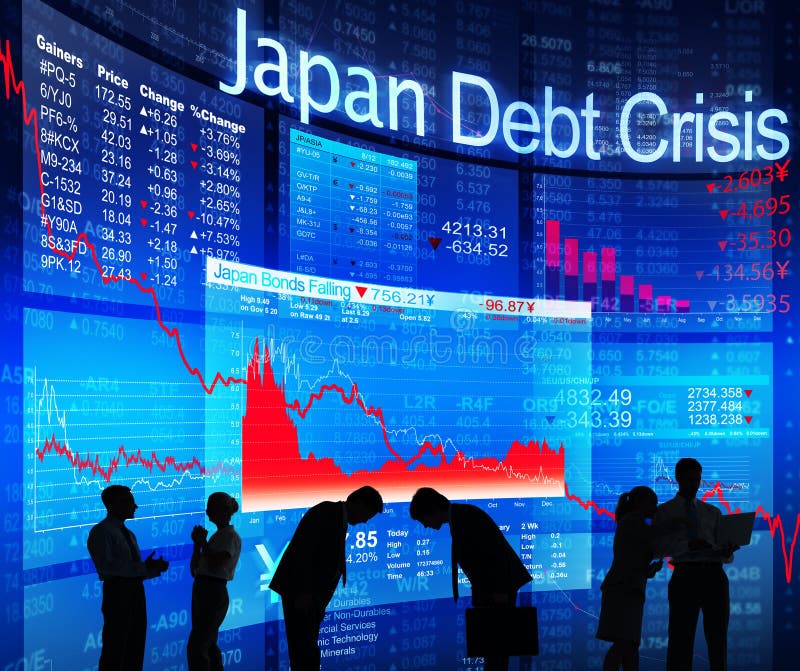 Japan Debt Crisis stock image. Image of data, crisis 39964371