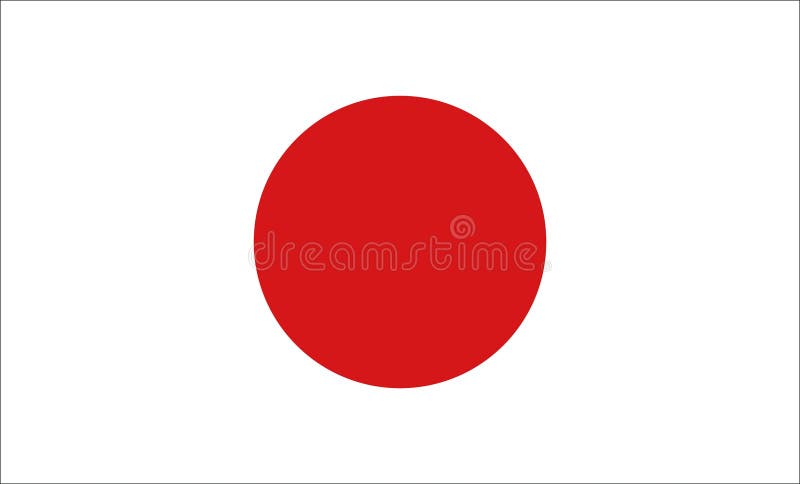 Japan Flag Design royalty free illustration